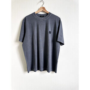 NEUW Samo Repair Logo-Graphic T-Shirt GRAPHITE size M organic cotton